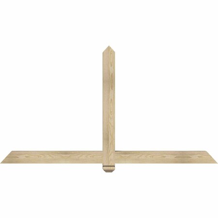 Ekena Millwork Eugene Rough Sawn Timber Gable Bracket, Douglas Fir, 72"W x 39"H x 4"D x 4"F, 13/12 Pitch GBW072X39X0404EUG00RDF